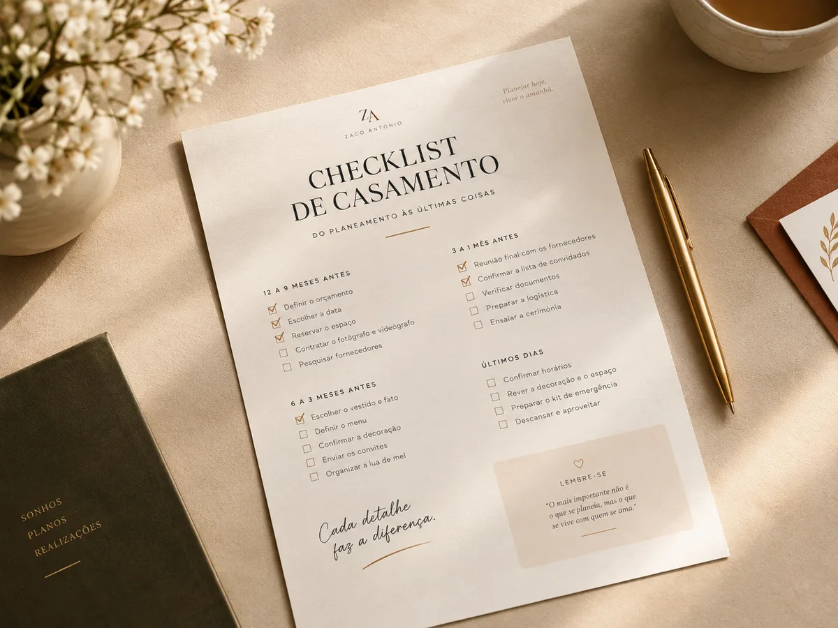 Checklist de Organização — mockup do produto