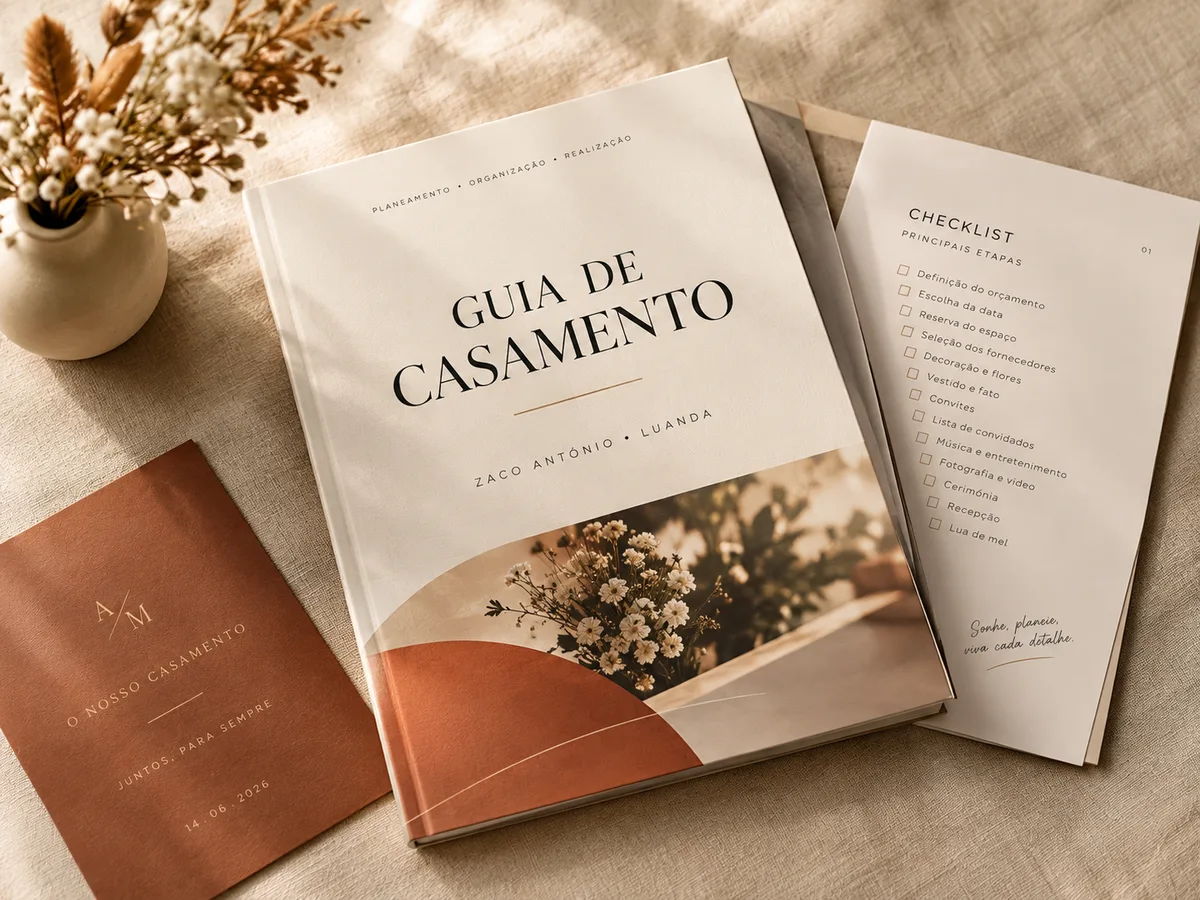 Guia de Casamento — mockup do produto